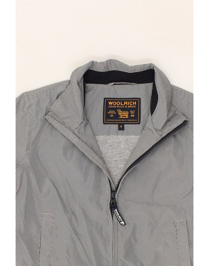 WOOLRICH Boys Bomber Jacket 7-8 Years Grey Check Polyester Vintage Woolrich and Second-Hand Woolrich from Messina Hembry 