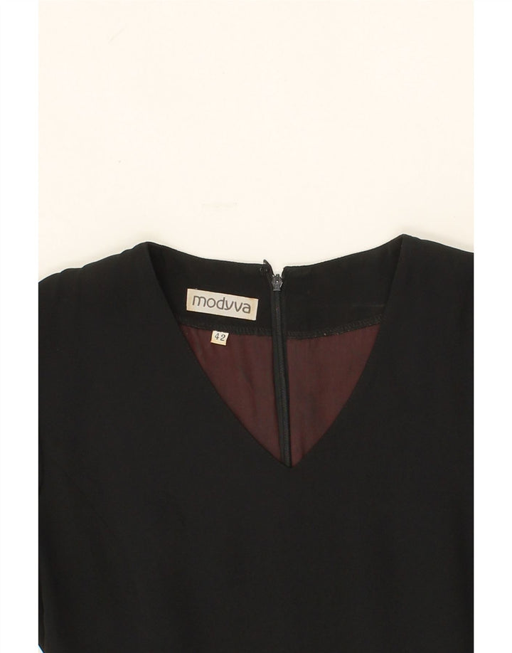 MODYVA Womens Sheath Dress IT 42 Medium Black Vintage Modyva and Second-Hand Modyva from Messina Hembry 