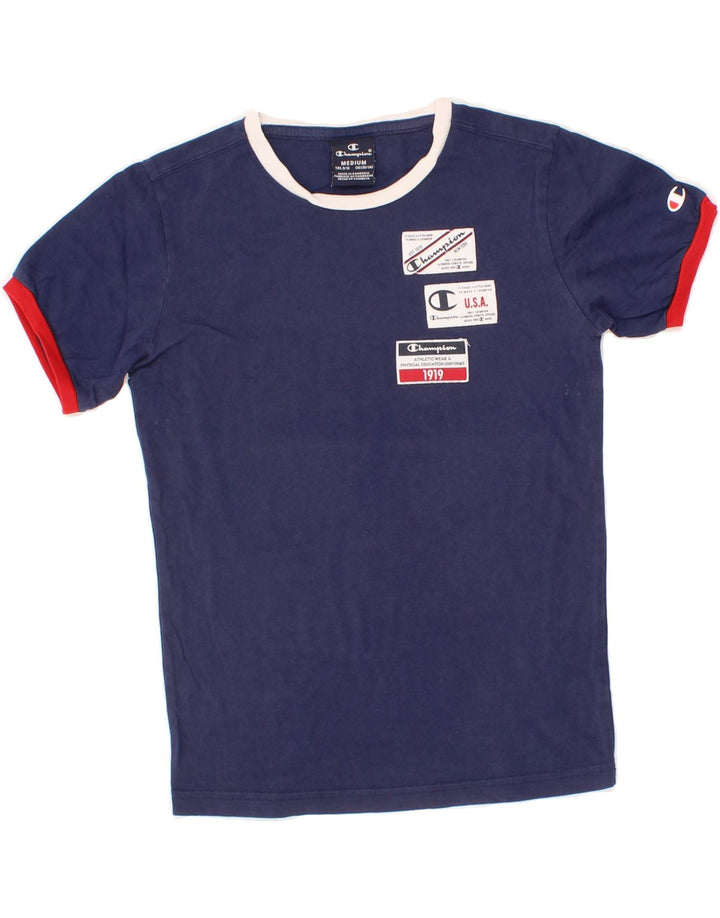 CHAMPION Boys Graphic T-Shirt Top 9-10 Years Medium Blue Vintage Champion and Second-Hand Champion from Messina Hembry 