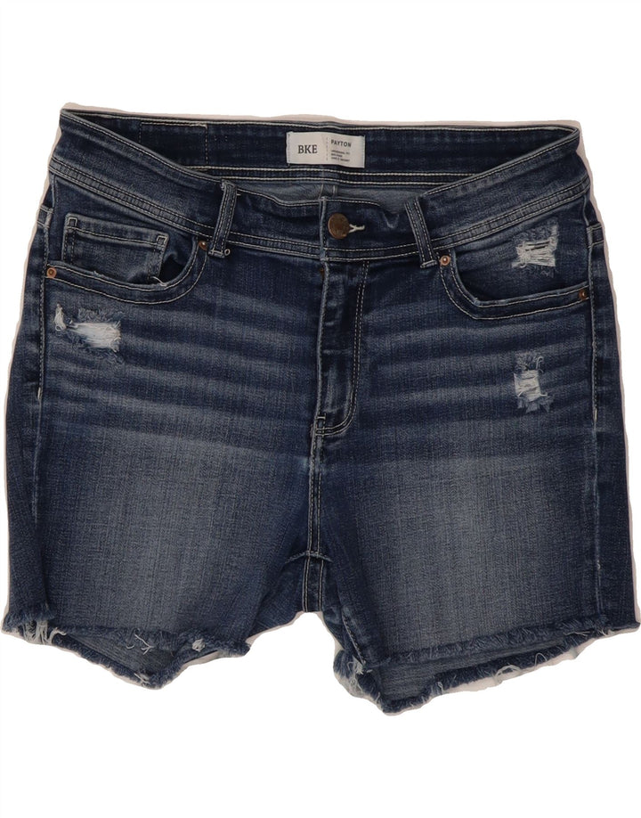 BKE Womens Distressed Denim Shorts W29 Medium  Navy Blue Cotton Vintage BKE and Second-Hand BKE from Messina Hembry 