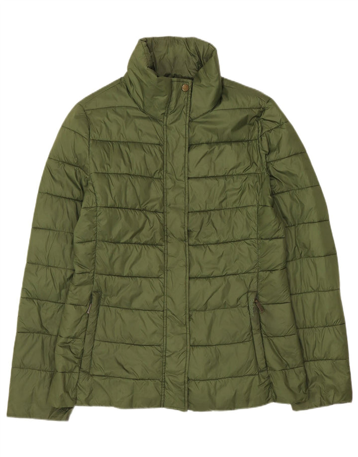 Giacca imbottita oversize da donna Barbour UK 10 piccola in poliestere kaki