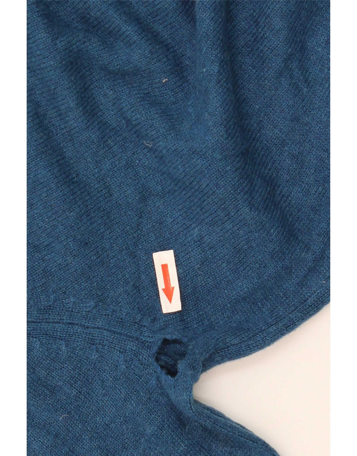 Maglione maglione girocollo da uomo Marks & Spencer grande lana d'agnello blu