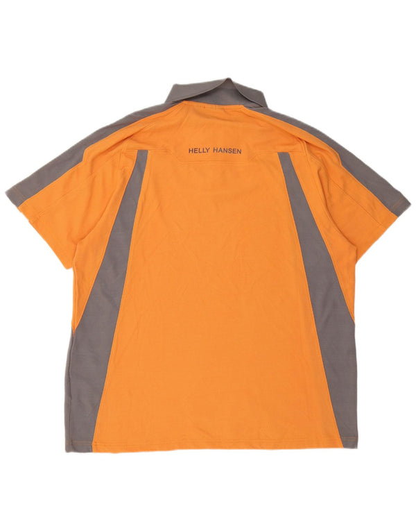 Helly Hansen Herren Poloshirt 2XL Orange Colourblock Nylon