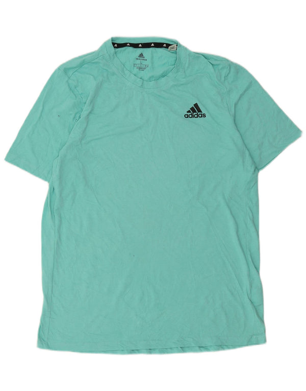 Adidas Mens Aeroready T-Shirt Top Large Green Cotton