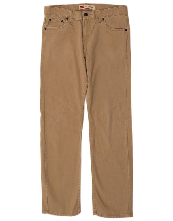 Levi's Boys 514 Straight Casual Trousers 15-16 Years W30 L30 Beige Cotton