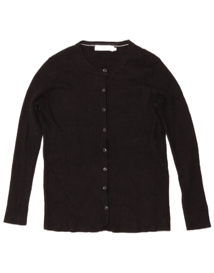 John Lewis dame cardigan sweater UK 14 Medium Black Viscose