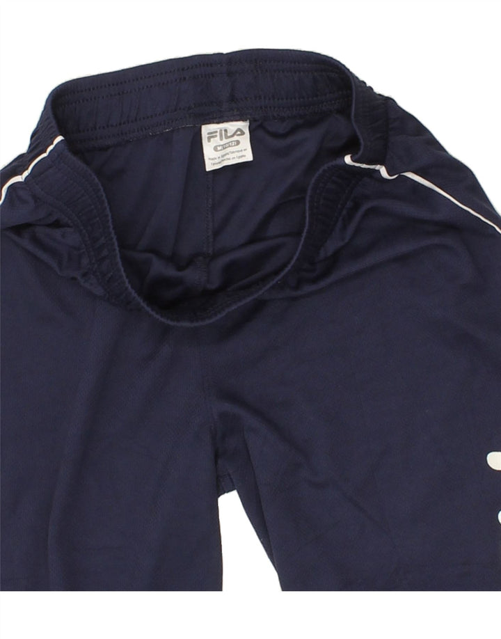 FILA Boys Graphic Sport Shorts 10-11 Years Medium Navy Blue Polyester Vintage Fila and Second-Hand Fila from Messina Hembry 