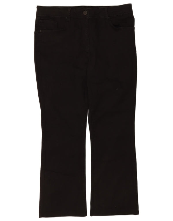 Marks & Spencer Womens Bootcut Jeans UK 16 Large W34 L26 Black Cotton