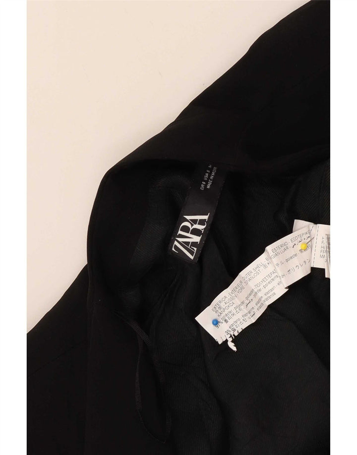 Zara Giacca blazer aperta da donna UK 10 Small Nero Poliestere