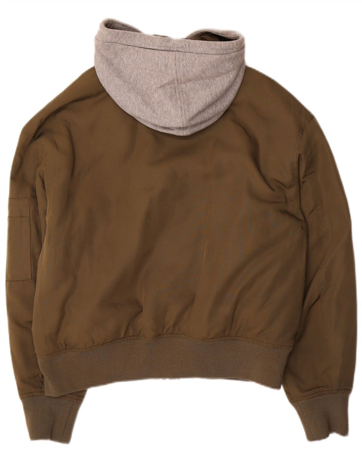 Giacca bomber con cappuccio da uomo Vans UK 36 Small Khaki Colourblock Poliestere