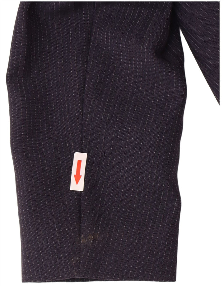 Vintage Γυναικείο Μπουφάν Blazer IT 46 Large Navy Blue Pinstripe