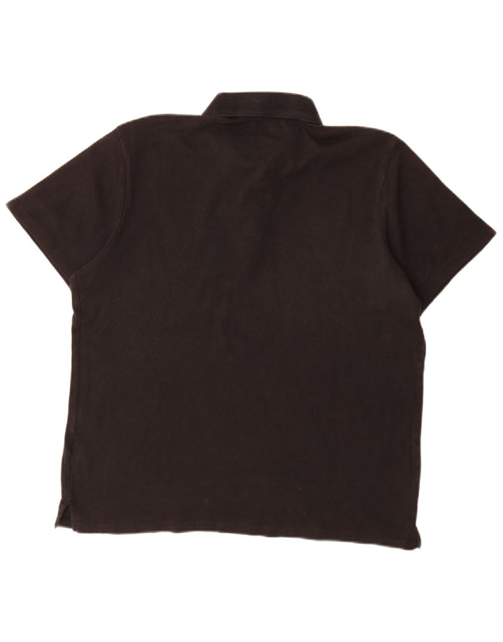 Dkny Mens Polo Shirt Large Black Cotton