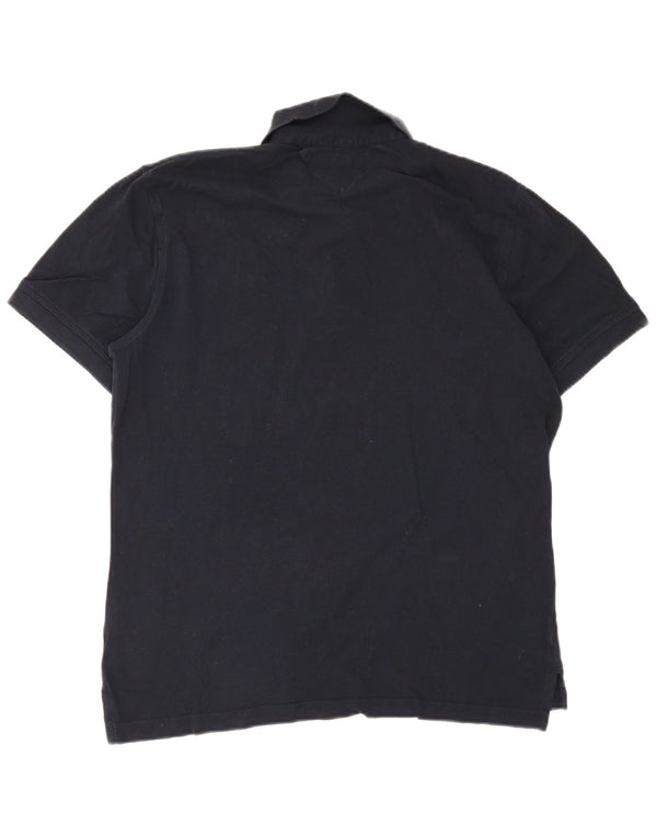 Tommy Hilfiger Mens Regular Fit Polo Shirt Large Navy Blue Cotton