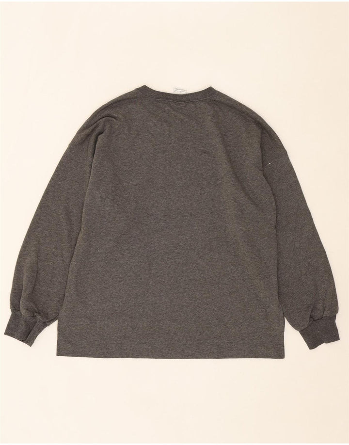 NIKE Womens Yoga Oversized Sweatshirt Jumper UK 16 Large Grey Polyester Vintage Nike and Second-Hand Nike from Messina Hembry 