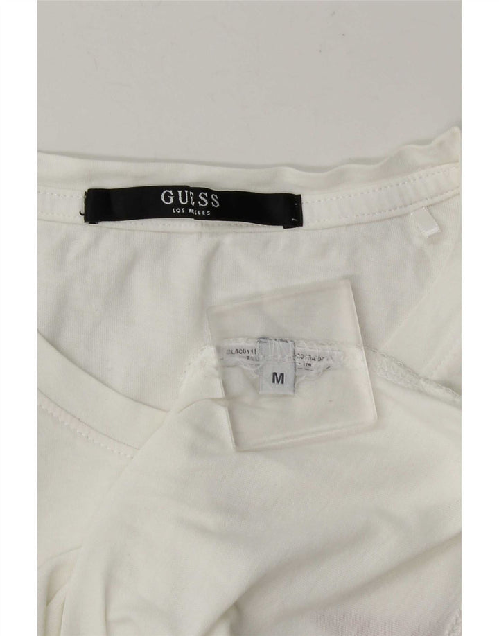 Guess Womens Graphic T-Shirt Top UK 14 Medium White