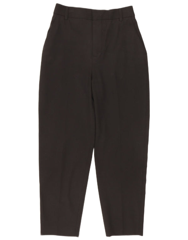 Zara Womens High Waist Tapered Suit Trousers EU 32 2XS W22 L24 Black