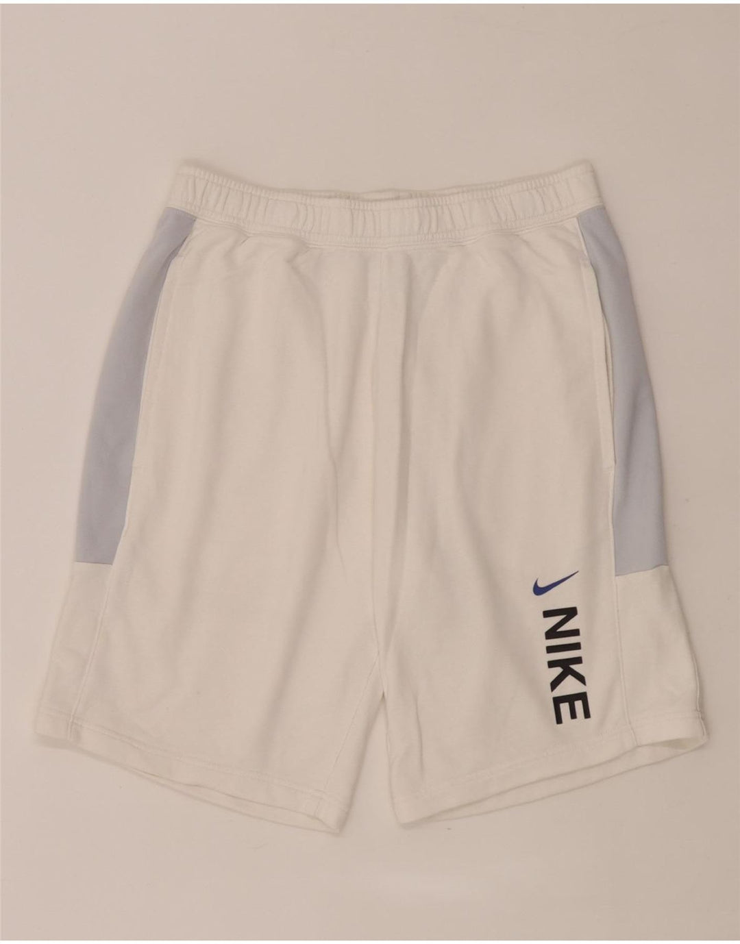 Nike Mens Graphic Sport Shorts Medium White Colourblock Cotton