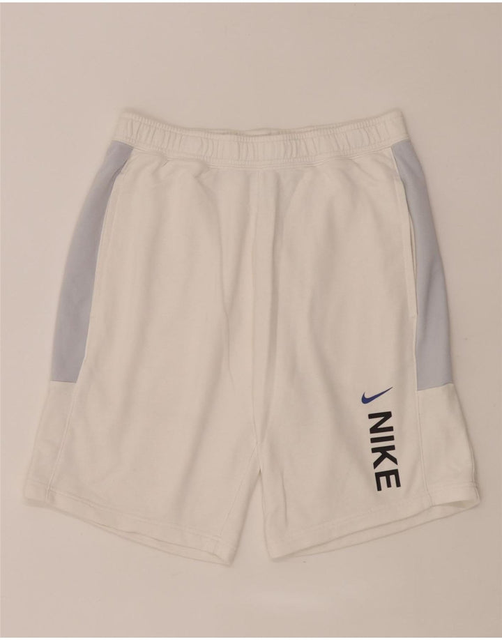 Nike Mens Graphic Sport Shorts Medium White Colourblock Cotton