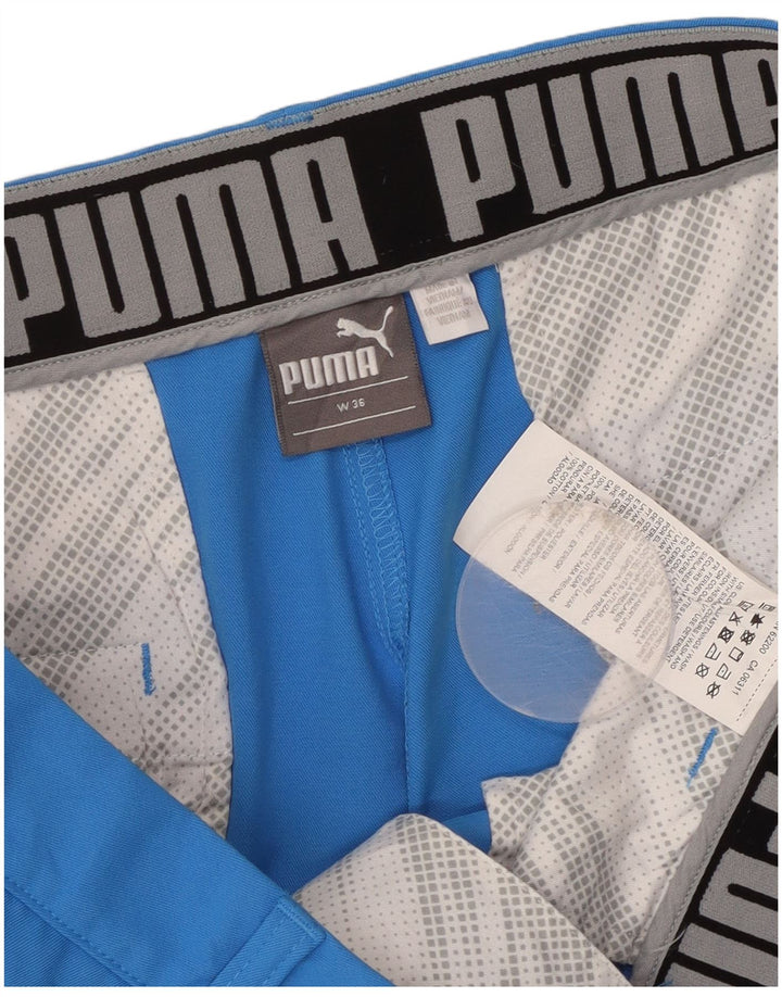 Pantaloncini chino da uomo Puma W36 Large blu in poliestere