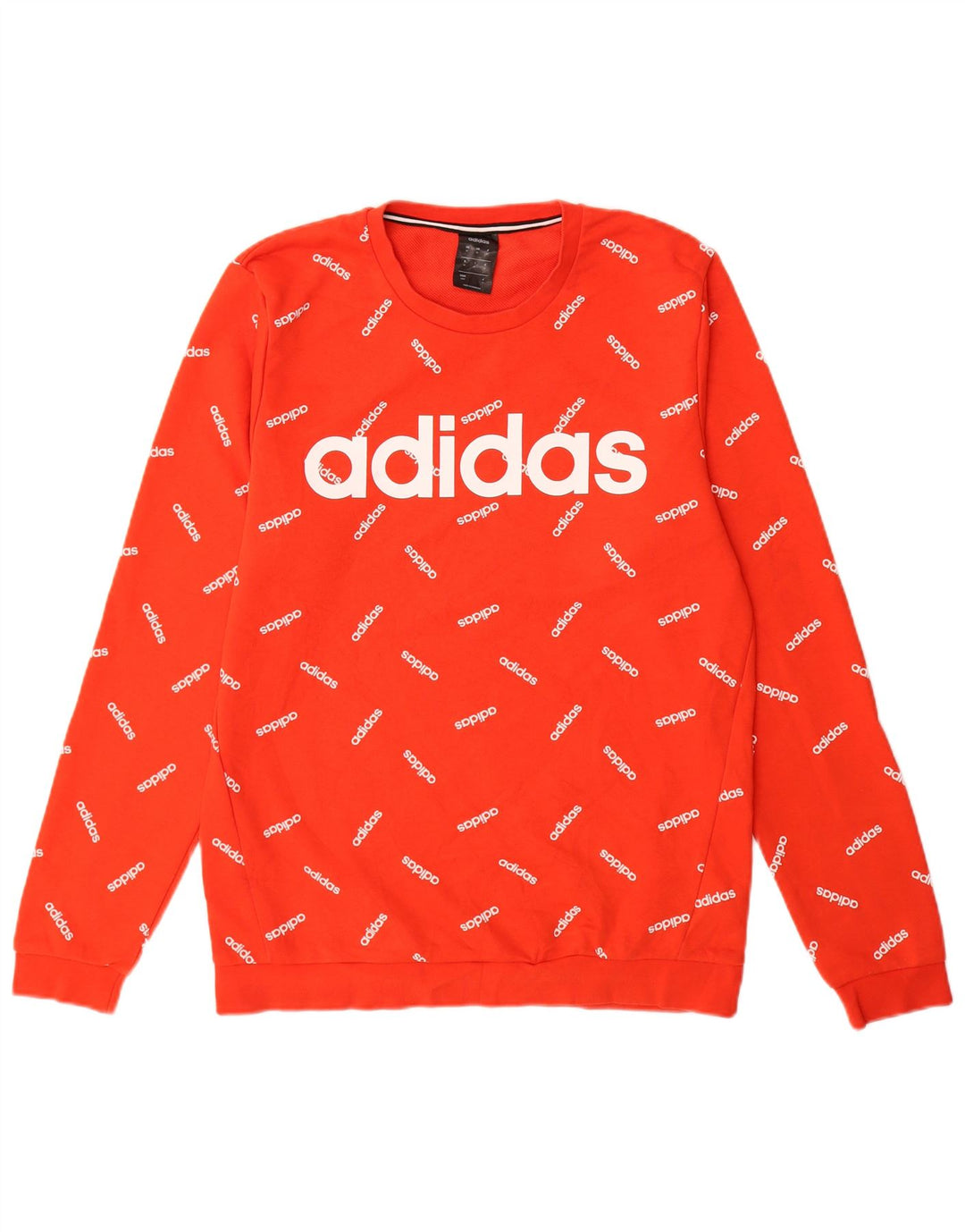 Adidas Mens Graphic Sweatshirt Jumper Medium Red Cotton
