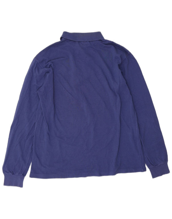 Polo Lacoste Hombre Manga Larga Talla 6 XL Algodón Azul