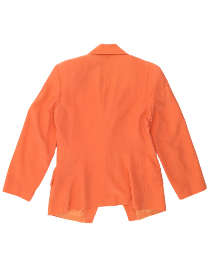 Giacca blazer vintage da donna a 1 bottone UK 14 arancione medio