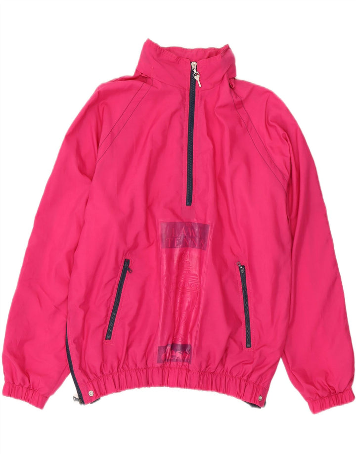 Giacca antipioggia da uomo Ellesse con cappuccio pullover UK 38 rosa medio