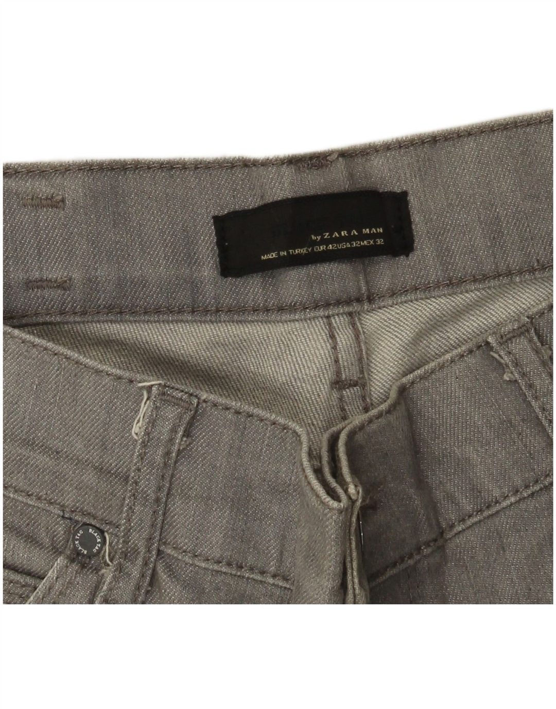 Zara Jean droit pour homme EU 42 Large W32 L32 Gris