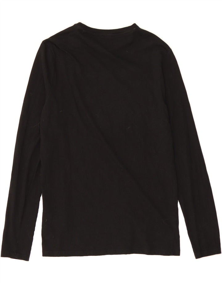 GUESS Womens Graphic Top Long Sleeve UK 12 Medium Black Cotton Vintage Guess and Second-Hand Guess from Messina Hembry 
