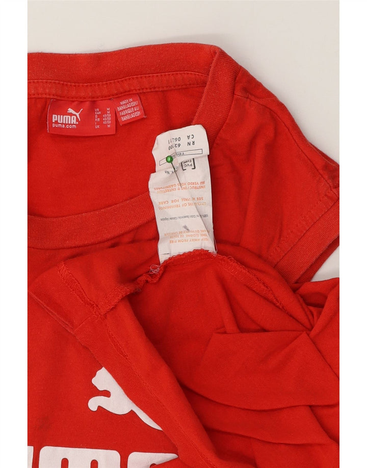 Puma Débardeur Graphic Homme Rouge Moyen Coton