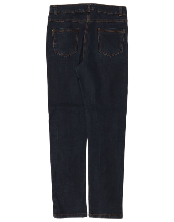 M&Co Jeans Slim Feminino UK 8 Pequeno W28 L29 Azul Marinho Algodão
