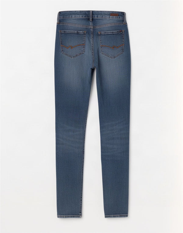 Tommy Hilfiger Dame Slim Jeans W27 L32 Blå Bomuld