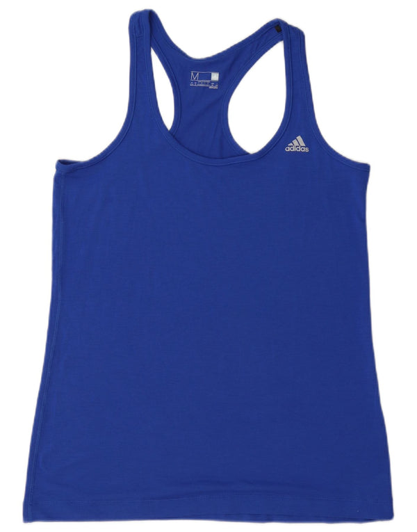 Adidas Dame Climalite Vest Top UK 12/14 Medium Blue