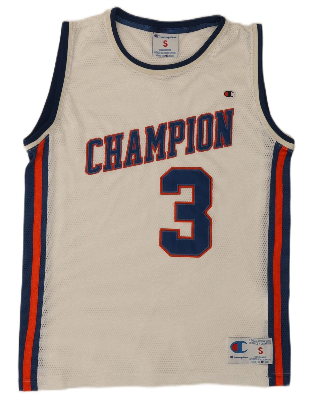 Canotta grafica da uomo Champion, piccola, in poliestere color block bianco