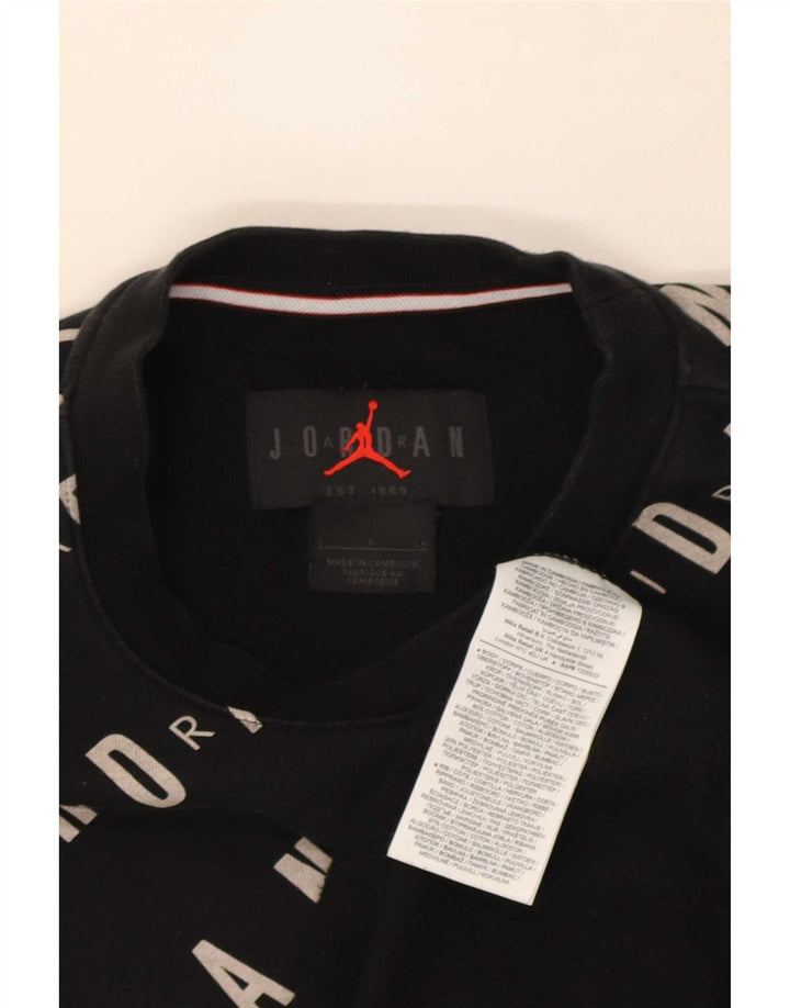 Jordan Mens Graphic Sweatshirt Jumper Small Black Cotton