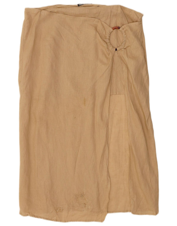 Zara Dame Sarong Nederdel 2XL W34 Beige