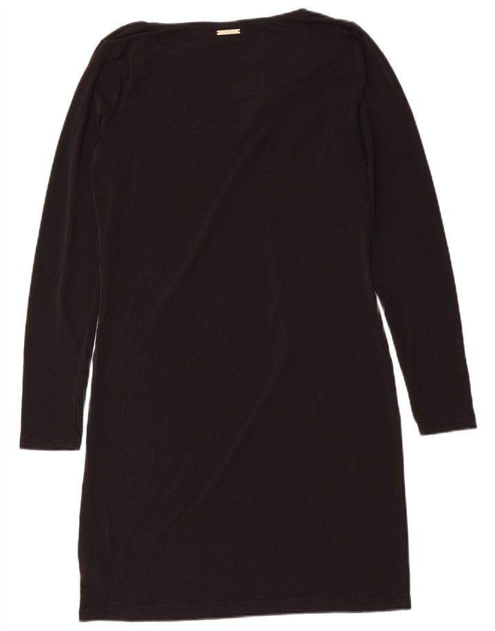 Michael Kors Womens Long Sleeve Bodycon Dress UK 14 Medium Black Polyester