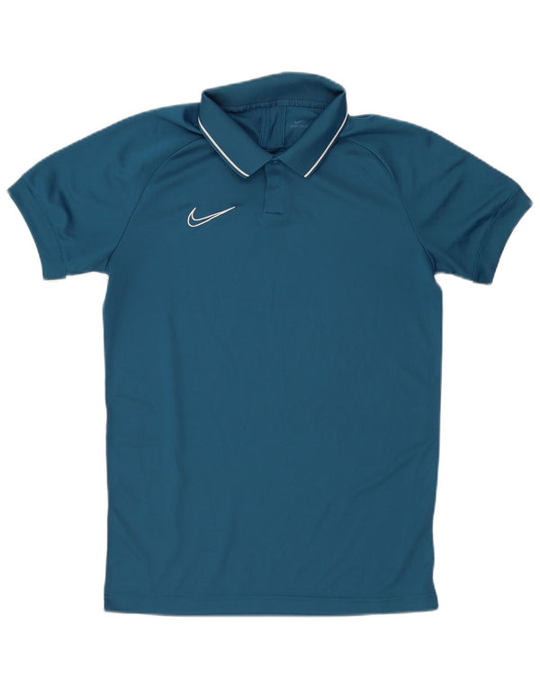 Nike Mens Dri Fit Polo Shirt Large Blue Polyester