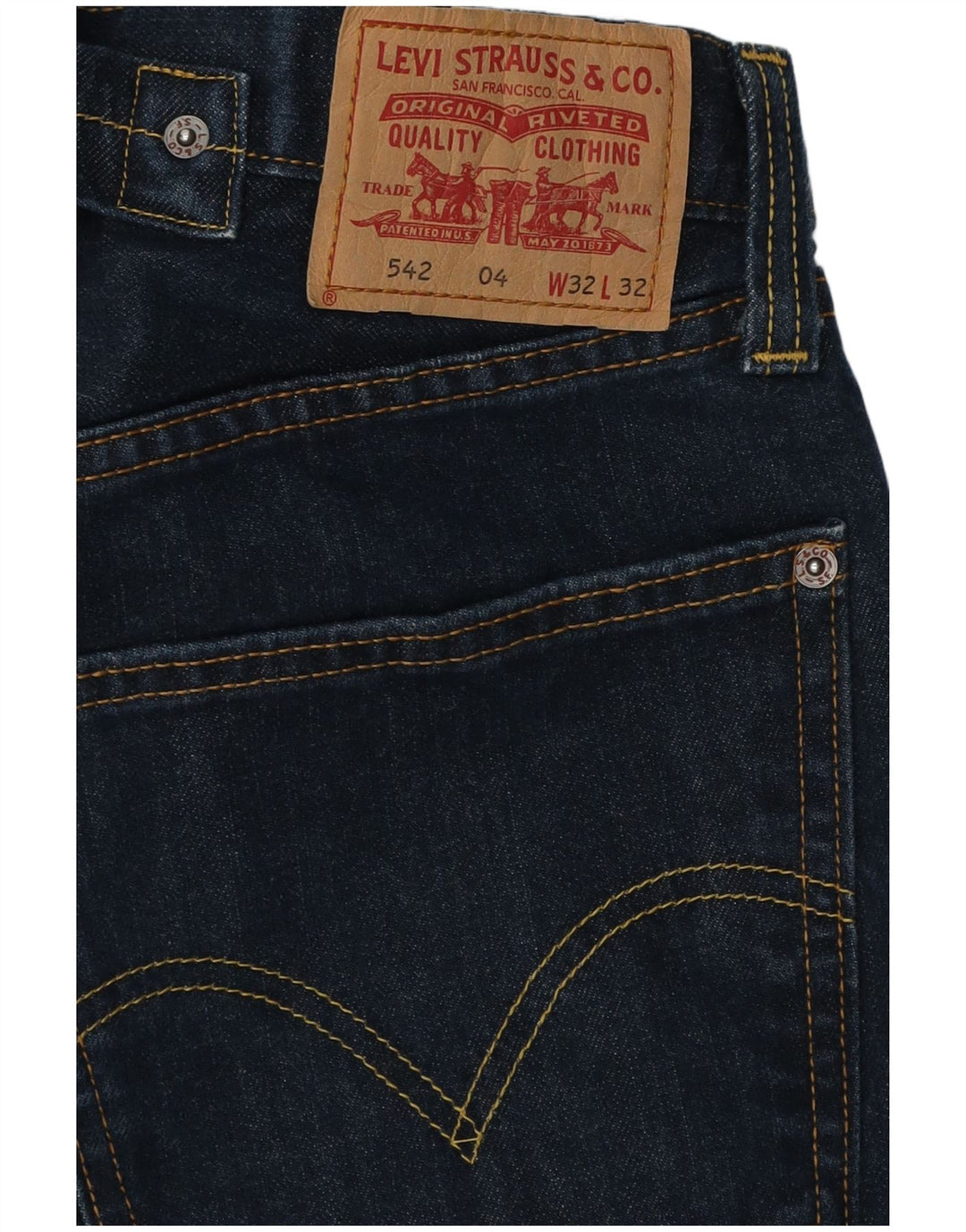 Levi's Herre 542 Flared Jeans W32 L32 Marineblå Bomuld