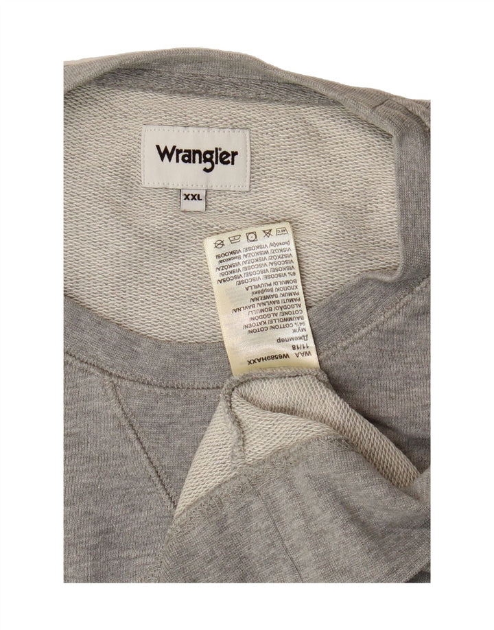 WRANGLER Mens Sweatshirt Jumper 2XL Grey Cotton Vintage Wrangler and Second-Hand Wrangler from Messina Hembry 