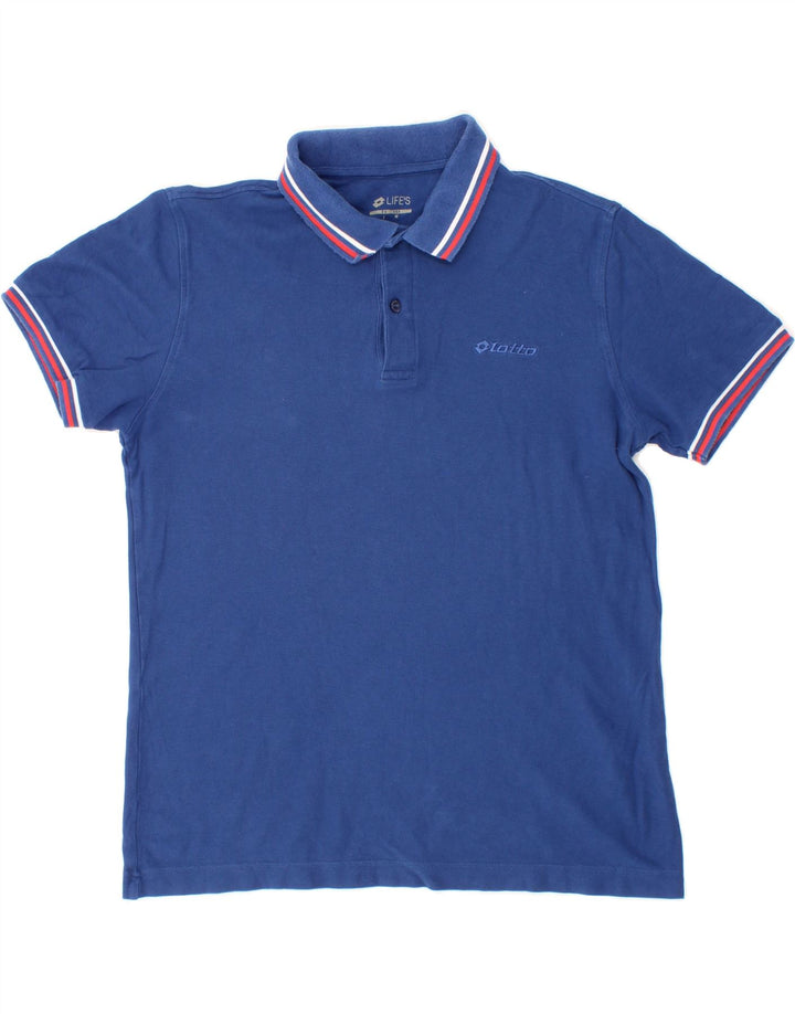 LOTTO Mens Polo Shirt Large Blue Vintage Lotto and Second-Hand Lotto from Messina Hembry 