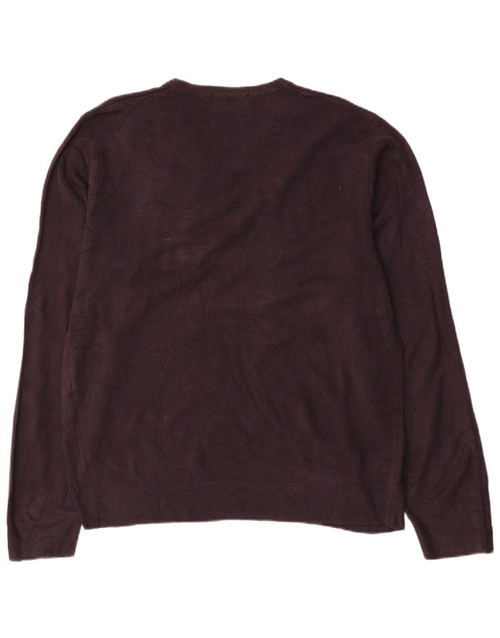 Marks & Spencer Mens Blue Harbour V-Neck Jumper Sweater Large Navy Blue
