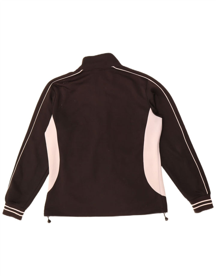 Asics Veste de survêtement pour femme UK 18 XL Noir Colorblock Polyester