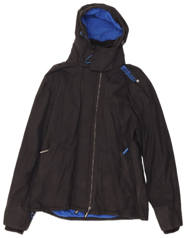 Superdry Herren Windcheater Kapuzen-Windjacke UK 44 2XL Schwarz Sport
