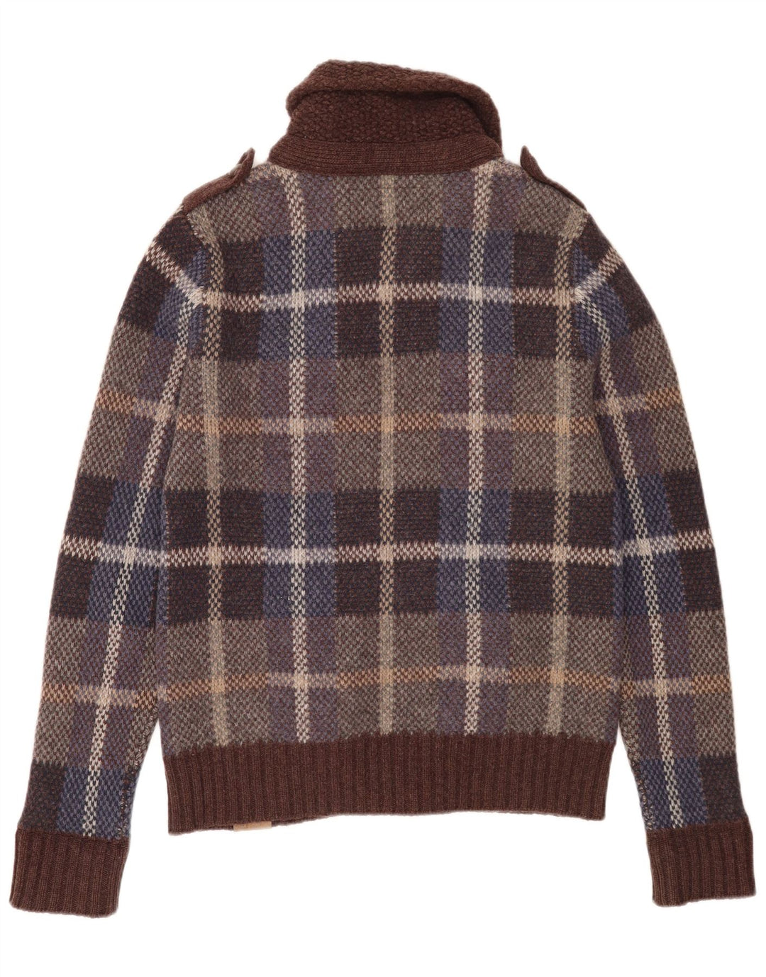 Jean's West Mens Military Military Jacket UK 38 Medium Multicoloured Check