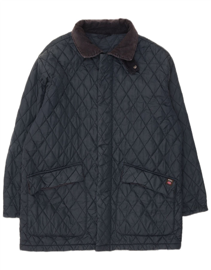 HENRI LLOYD Mens Quilted Jacket UK 40 Large Navy Blue