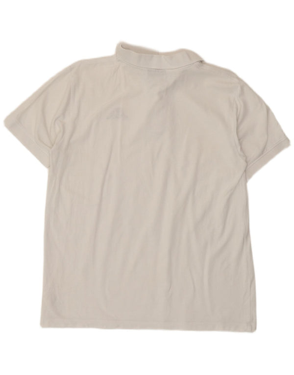 Kappa Mens Polo Shirt Medium White Cotton