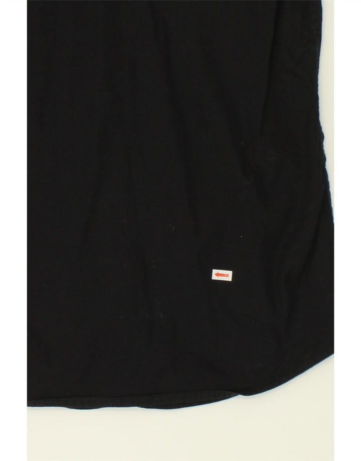 JULES Mens Short Sleeve Fitted Shirt Large Black Vintage Jules and Second-Hand Jules from Messina Hembry 