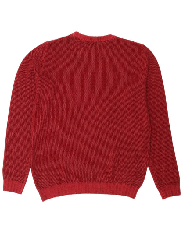 Trussardi Jeans Herre Crew Neck Jumper Sweater Medium Rød