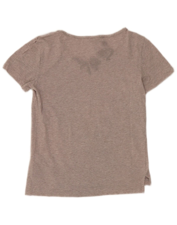 T-shirt grafica da donna Adidas Top UK 8/10 piccolo cotone chiazzato grigio